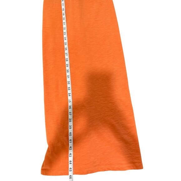 LNA Clothing Mayer Tee Slub Dress Cutout Orange Cotton USA Size S NEW $156 - Picture 11 of 11